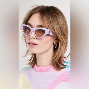 Le Spec fanplastico lilac sunglasses - recycled tinted in orchid purple - nwt